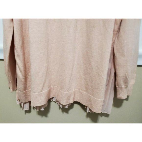 Torrid Soft Pink Pleated Chiffon Back Sweater 2X - Picture 5 of 12